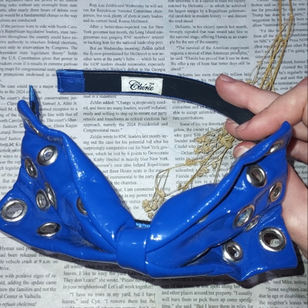 Blue Grommet Headband